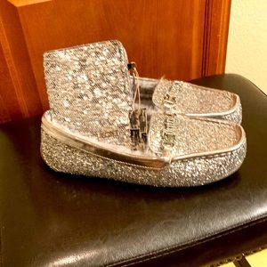 Juicy couture sliver bling loafers✨
